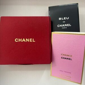Chanel box + fragrance samples